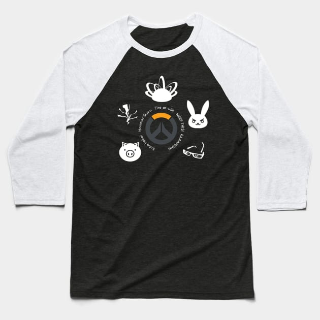 Overwatch Tanks Baseball T-Shirt by Vui